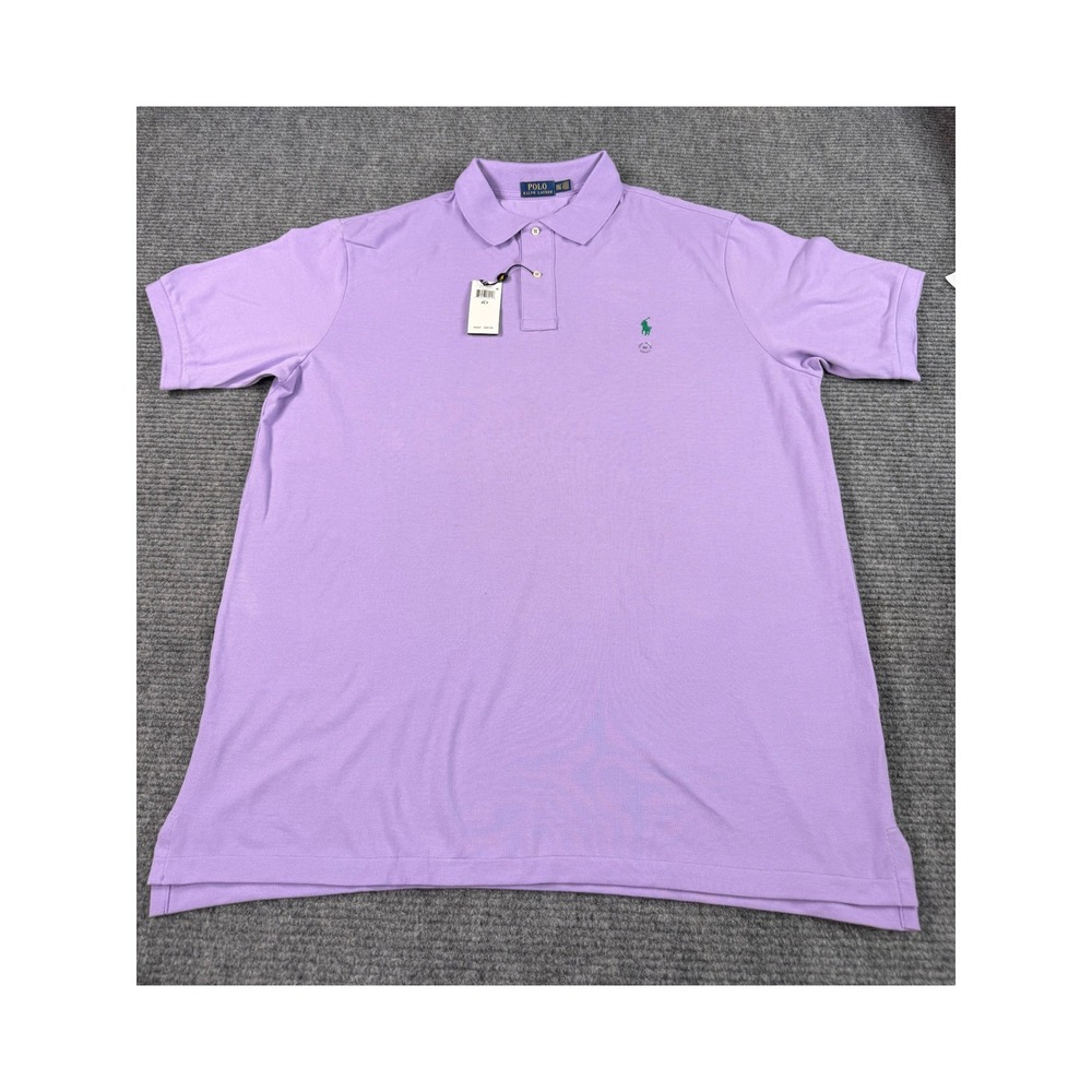 Polo Ralph Lauren Polo Shirt Mens 2XLT Purple New Classic Fit Short Sleeve Pony